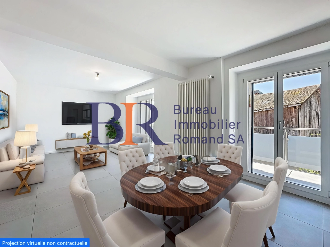 Appartement entièrement rénové, avec grande terrasse et balcon.