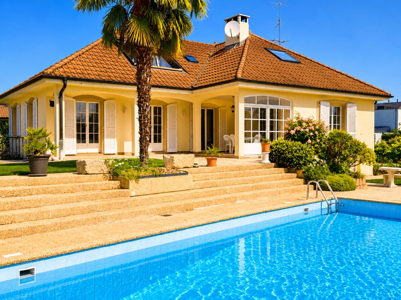 Magnifique maison familiale 8,5p / Jardin avec piscine et appartement indépendant