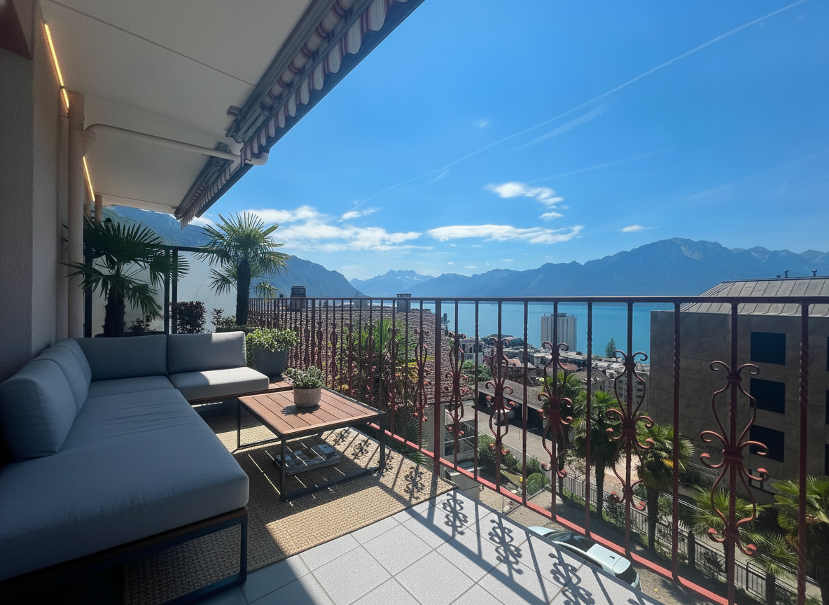 Magnifique Appartement de 5.5P / 3CHB / 1 SDB / 1 Balcon avec vue imprenable sur le Lac / 2 places de parc